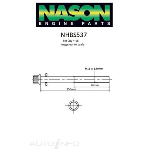 Nason Cylinder Head Bolt Set - NHBS537