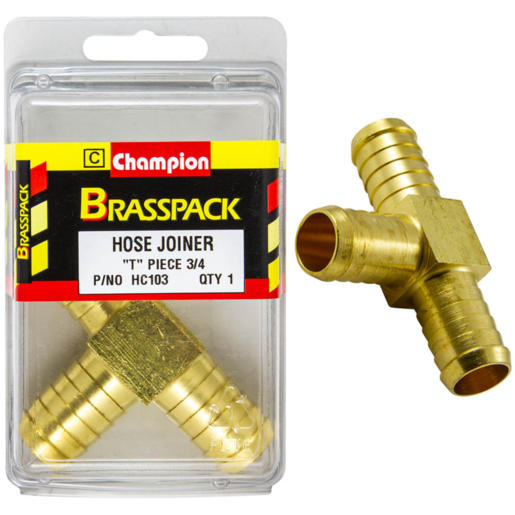 Champion 3/4 Hose Joiner-T-Brass - HC103