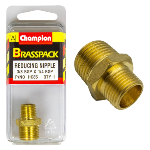 Champion 3/8" x 1/4" BSP Reducing Nipple - HC85