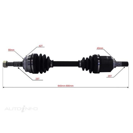 BWS Drive Shaft - Transverse/CV Shaft - B595A