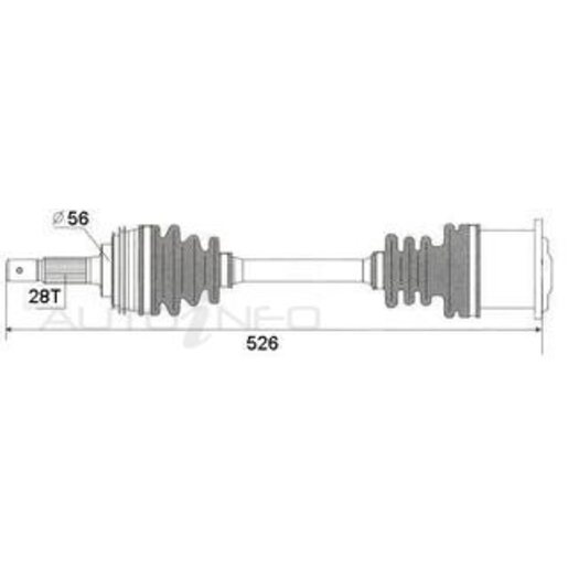 Protex Drive Shaft - Transverse/CV Shaft - PSA886