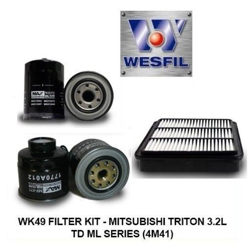 Wesfil Filter Service Kit To Suit RSK10 Mitsubishi Triton - WK49