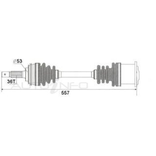 Protex Drive Shaft - Transverse/CV Shaft - PSA874