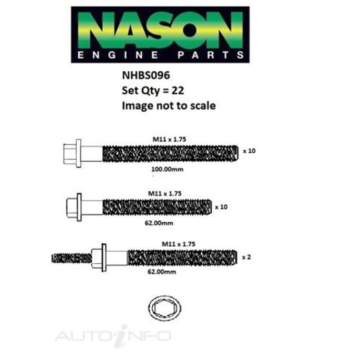 Nason Cylinder Head Bolt Set - NHBS096