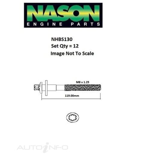 Nason Cylinder Head Bolt Set - NHBS130