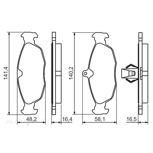 Bosch Rear Brake Pads - BP1335