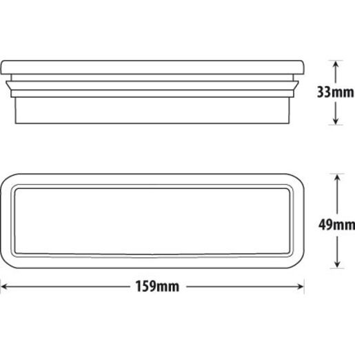 RoadVision LED Front Indicator Park Lamp 10-30V 159x49x33mm - BR150AW