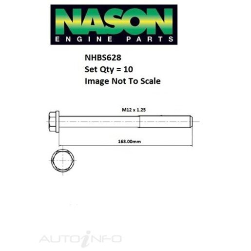 Nason Cylinder Head Bolt Set - NHBS628