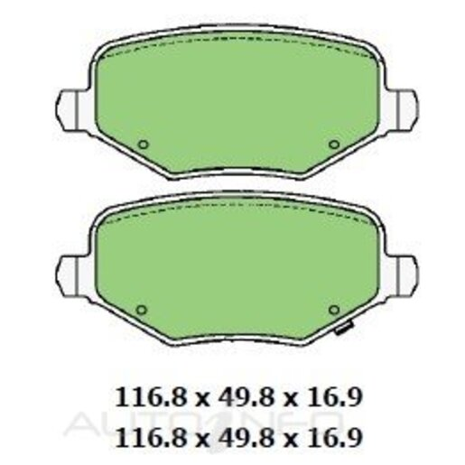 Protex Ultra 4WD Ceramic Front Brake Pads - DB3221CP