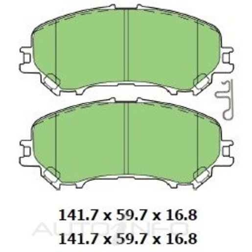 Protex Ultra 4WD Ceramic Front Brake Pads - DB1714CP