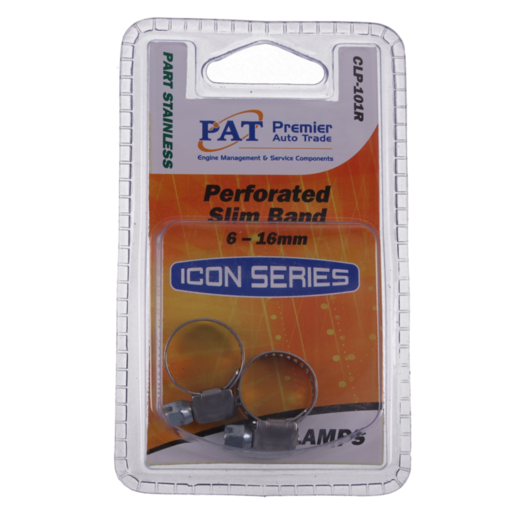 Pat Perforated Slim Band Part Stainless 6-16mm Pk 2 - CLP-101R