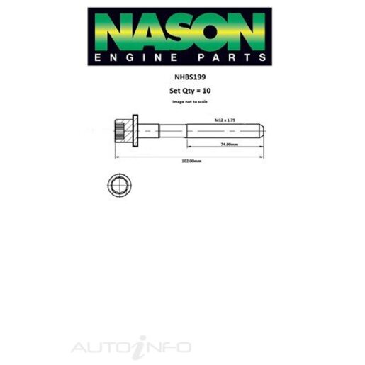 Nason Cylinder Head Bolt Set - NHBS199