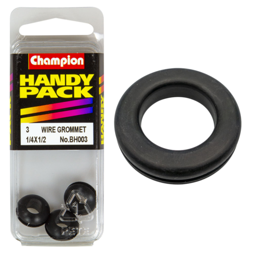 Champion Handy Pack Rubber Wiring Grommet 1/4x1/2" CWG - BH003