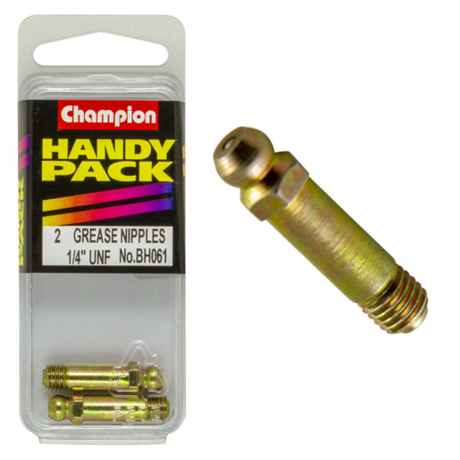 Champion Handy Pack Grease Nipples 1/4" UNF x 1-1/4"Long CN - BH061