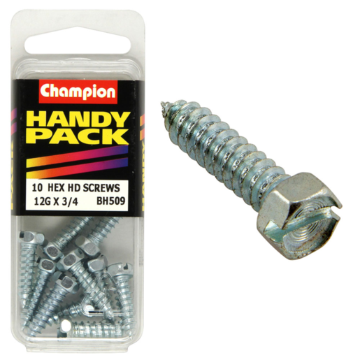 Champion Handy Pack Screw Hex Head 12G x 3/4" CST - BH509