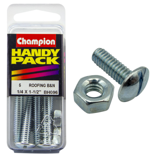 Champion Handy Pack Roof Bolt/Nut 1/4x1-1/2" CRB - BH096