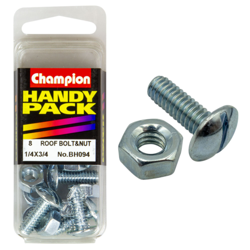 Champion Handy Pack Roof Bolt/Nut 1/4x3/4" CRB - BH094