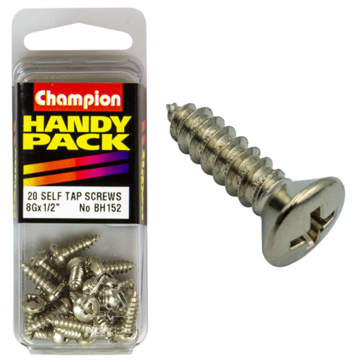 Champion Handy Pack Self Tap Screw Pan Head 8G x 1/2" CST - BH152