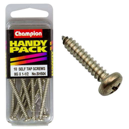 Champion Handy Pack Screw Pan Head 8G x 1-1/2" CST - BH504