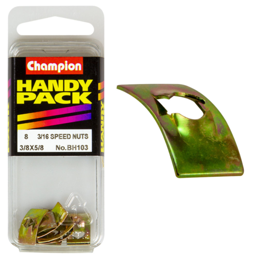 Champion Handy Pack Speed Nuts 3/16 x 5/8 x 3/8" - BH103