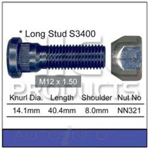 Nice Products Wheel Stud & Nut Set - NS330