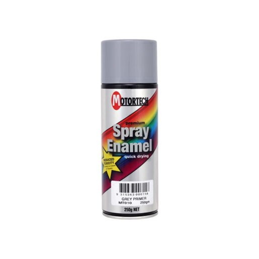  Motortech Spray Enamel Primer Grey 250g - MT010