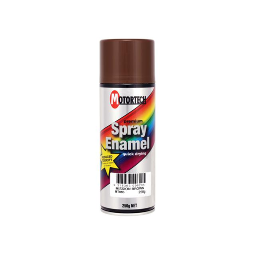 Motortech Spray Enamel Paint Brown 250g - MT065