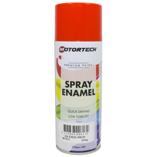 Motortech Premium Paint Spray Enamel Gloss Red 250G - MT012