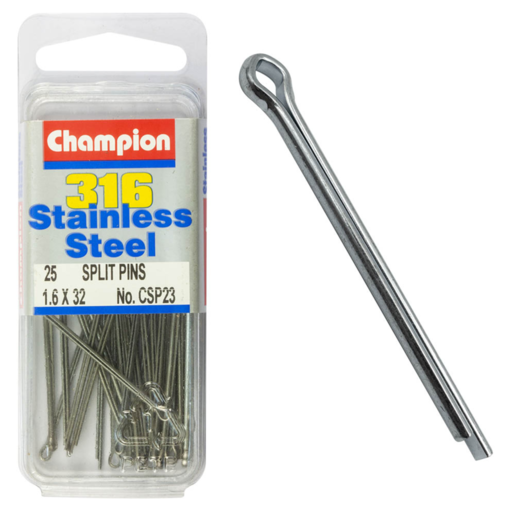 Champion Split Pin Stainless Steel 1.6x32mm 316/A4 - CSP23