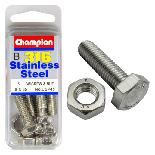 Champion Set Screws & Nuts 8 x 35 - CSP45