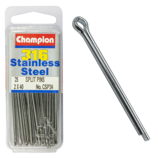Champion Split Pin Stainless Steel 2x40mm 316/A4 - CSP24