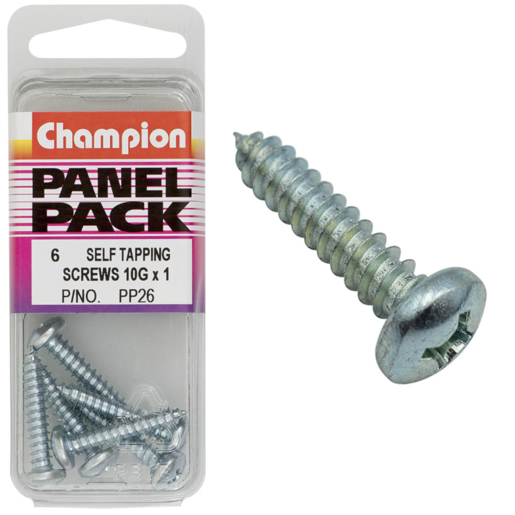 Champion Self Tapping Screws 10G x 1" - PP26