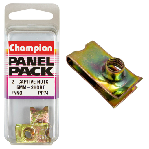 Champion M6 Short Captive Nuts - PP74