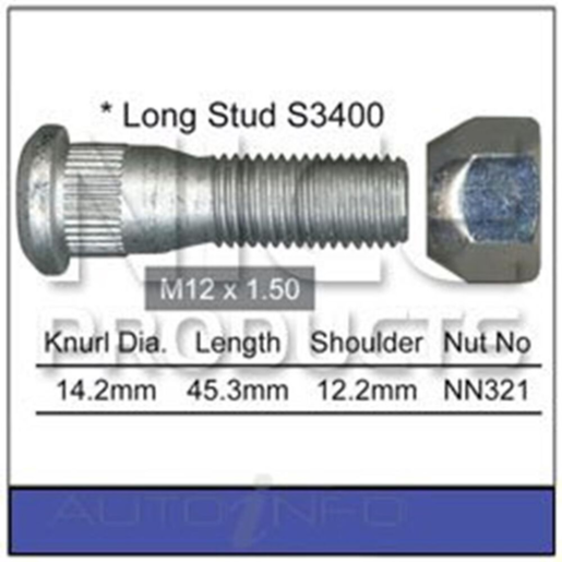 Nice Products Wheel Stud & Nut Set - NS345
