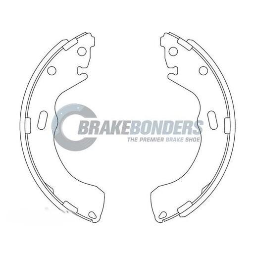 Brake Bonders Rear Brake Shoes - N1791