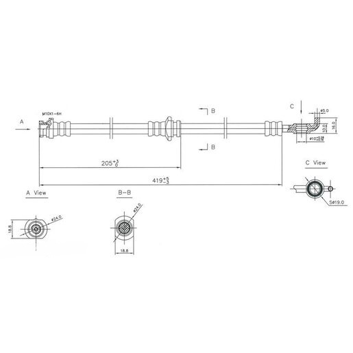 Protex Hydraulic Hose - Front - H1552