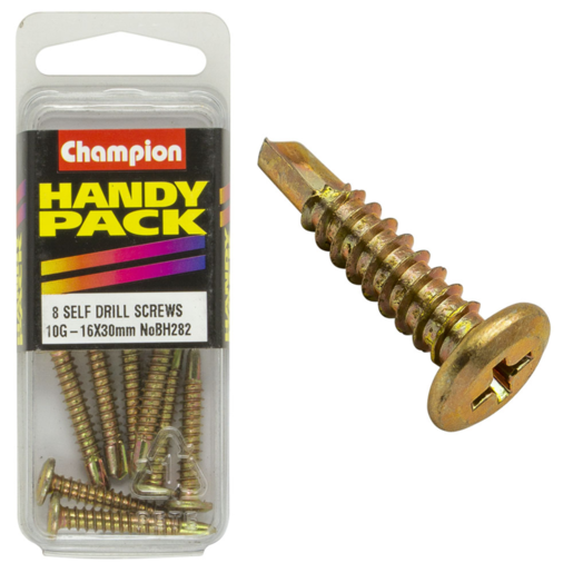 Champion Handy Pack Self Drill Screw 10G x 16x 30mm Tek - BH282