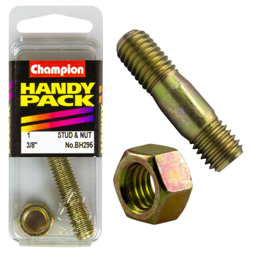 Champion Handy Pack Manifold Stud & Nut 3/8" UNC - BH295