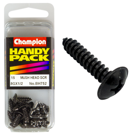 Champion Handy Pack Self Tap Washer Face Black 8G x 1/2" CST - BH752