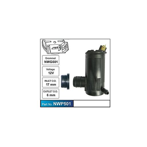 Nice Products Windscreen Washer Pump - NWP501