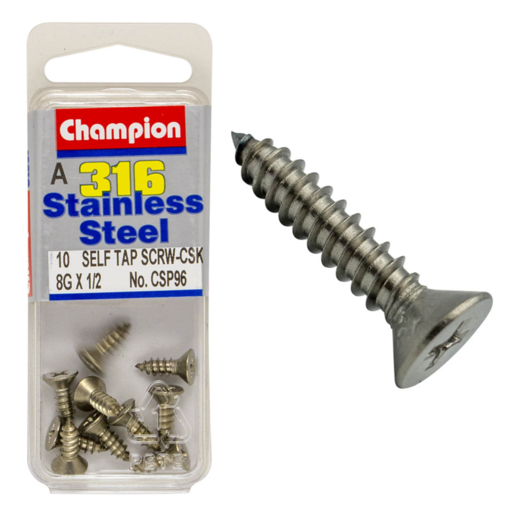 Champion 8G x 1/2 Self Tapp Screws - CSP96