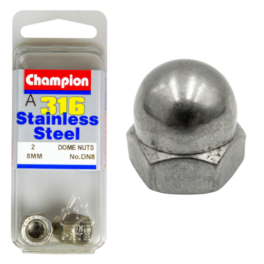 Champion 8mm Dome Nuts 316 - DN8