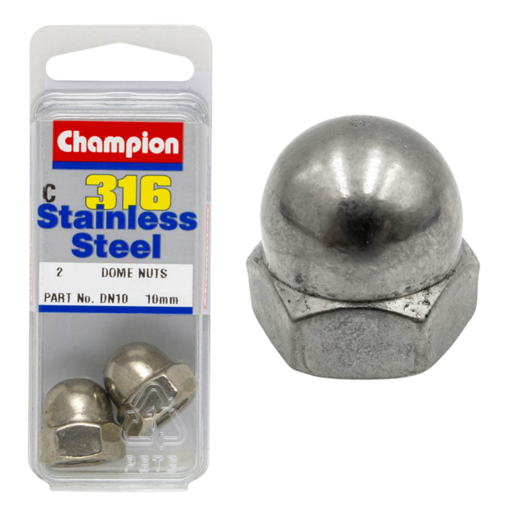 Champion 10mm Dome Nuts 316 - DN10