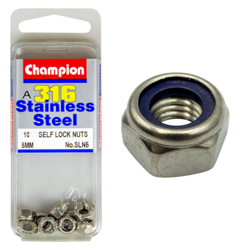 Champion M5 Self Lock Nuts - 316 - SLN5