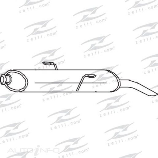 Redback Rear Muffler Std Replacement - M5853