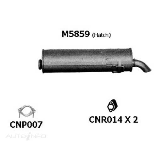 Redback Rear Muffler Std Replacement - M5859