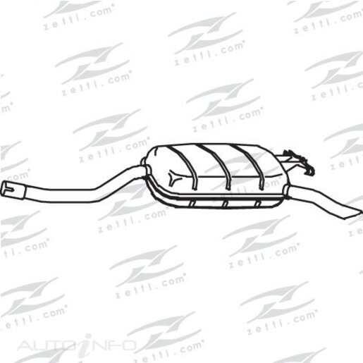 Redback Rear Muffler Std Replacement - M7244