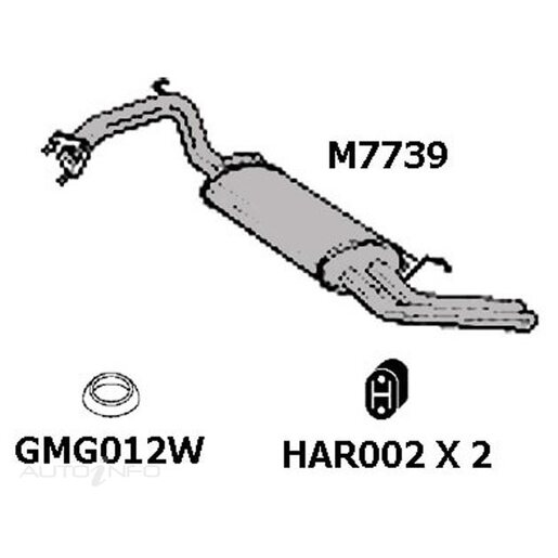 Redback Muffler Assembly - M7739