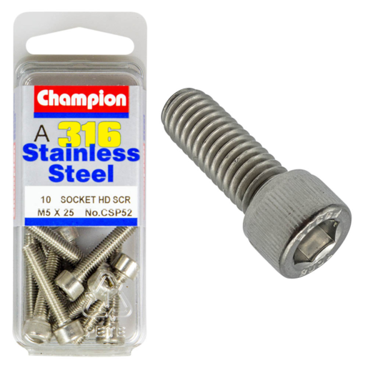 Champion M5 x 25 Socket Head Screws - CSP52