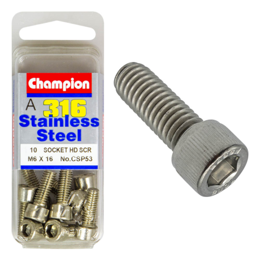 Champion M6 x 16mm Socket Head Screws - CSP53